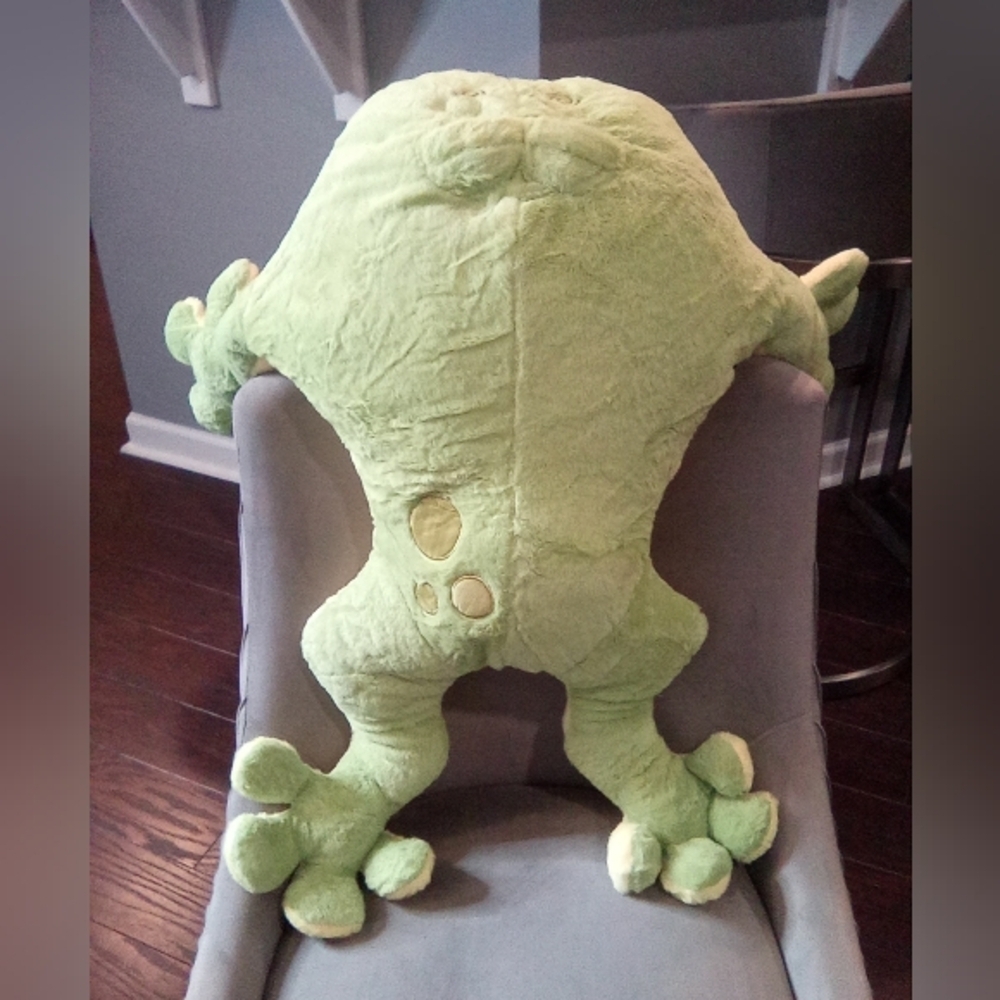 Giant Big Frog Plush Toy Stuffed Plushie, Plush 80cm Green Frog, NWOT - Picture 9 of 12